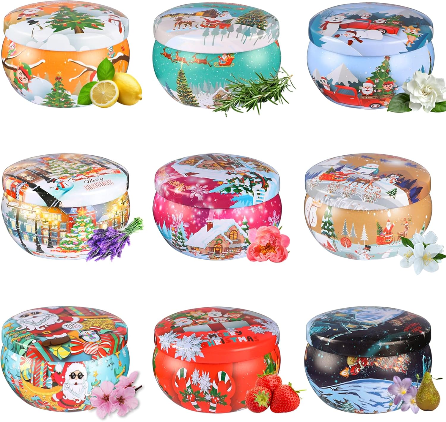 Christmas Candles Gifts for Women, Small Christmas Candle