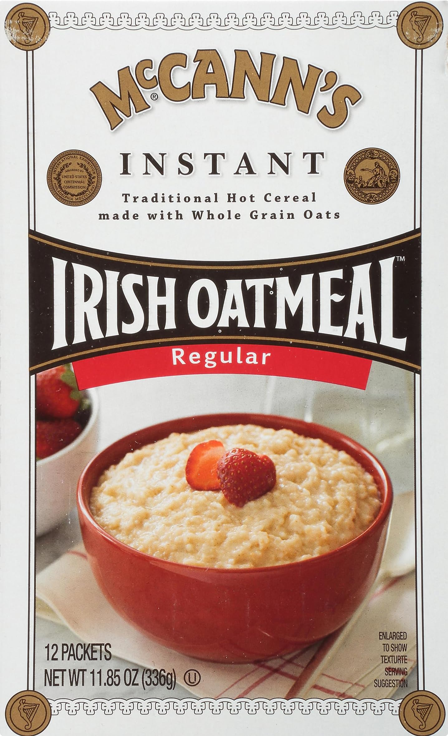 McCann's Instant Irish Oatmeal, Regular, 12 Packets