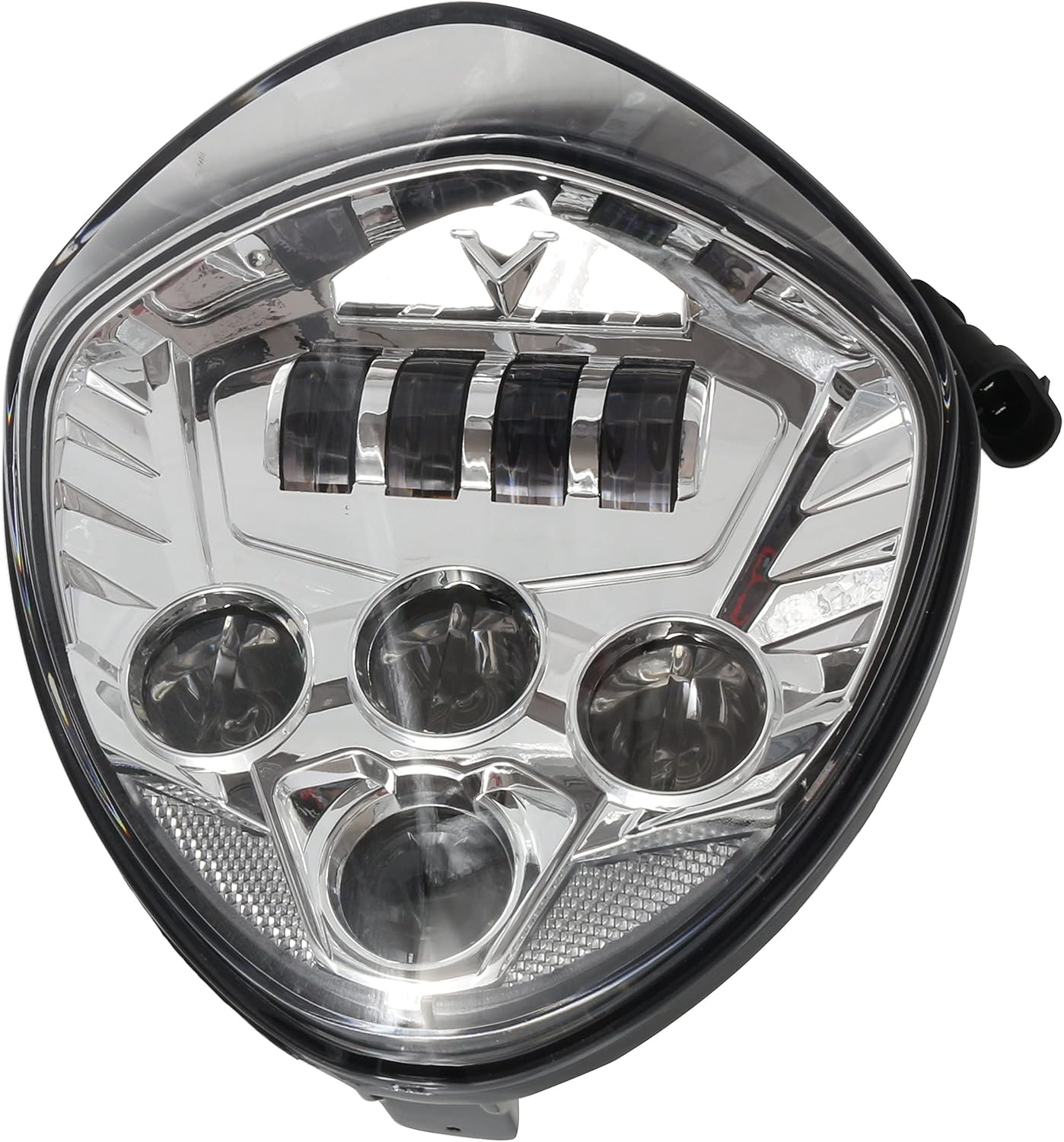 LED Head Light Assembly IP-67 Headlight Chrome Head Lamp Compatible with Victory Motorcycle Cross Roads Country Tour Magnum Vegas Hammer Boardwalk Kingpin 2005-2018