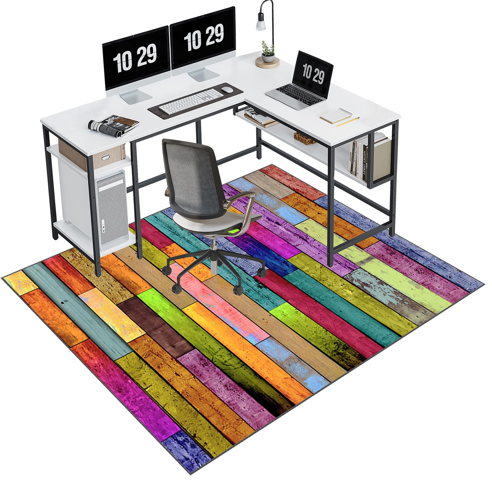 Heavy Duty Office Chair Mat - 90 x 140 cm | Desk Protector | Gaming Mat for Hard & Carpet Floors