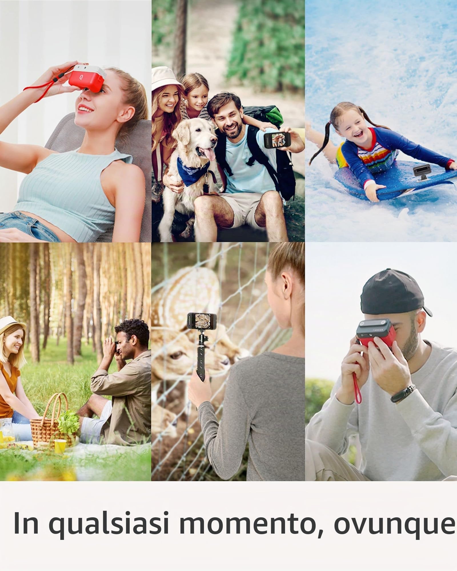 KanDao QooCam Ego - Telecamera VR 3D integrata con visualizzatore, video 4K 60 fps, display istantaneo stereoscopico, per viaggi, feste, dispositivo creato da contenuti VR, occhiali AR compatibili