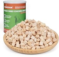 MON2SUN Freeze Dried Chicken Treats for Dogs & Cats - Single Ingredient High Protein Training Rewards & Food Topper, 6oz