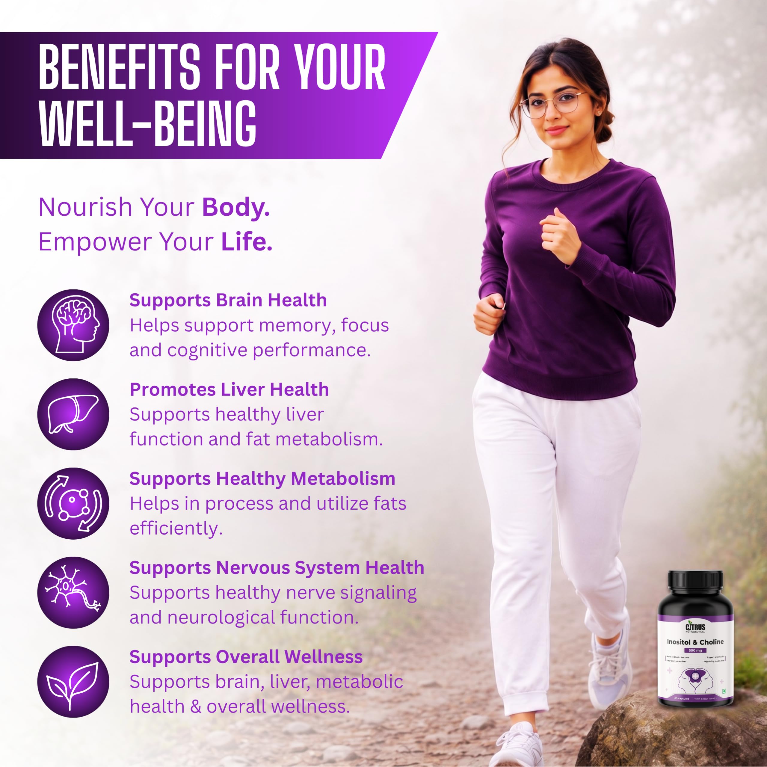 CITRUS NUTRACEUTICALS Choline & Inositol 500mg Capsules 3
