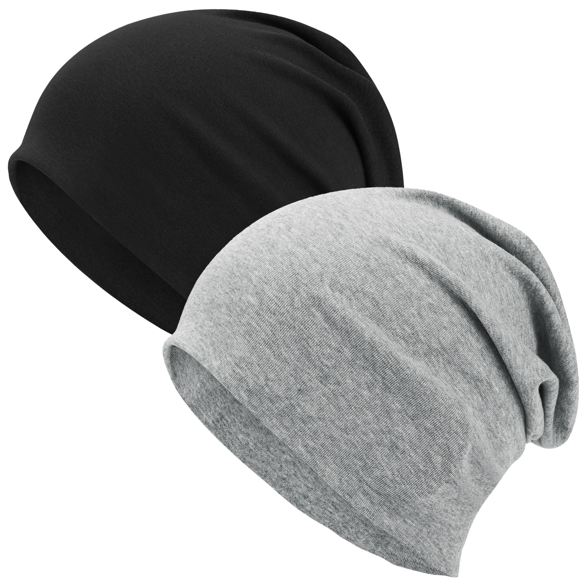 ROYBENS 100% Cotton T-Shirt Beanie for Women Men Slouchy Beanies Soft Hipster Daily Hat Lightweight Skull Cap — view 26