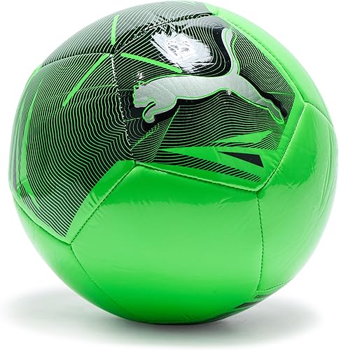 PUMA Balón de fútbol unisex para gatos grandes, verde flúor, PES-negro-plata, AH25, 3