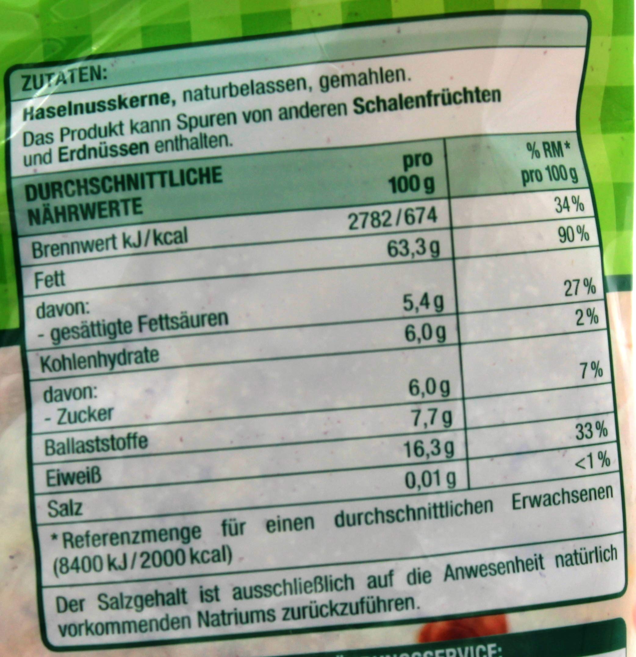 Gut & Günstig Haselnusskerne naturbelassen gemahlen, 25er Pack (25 x 200g)
