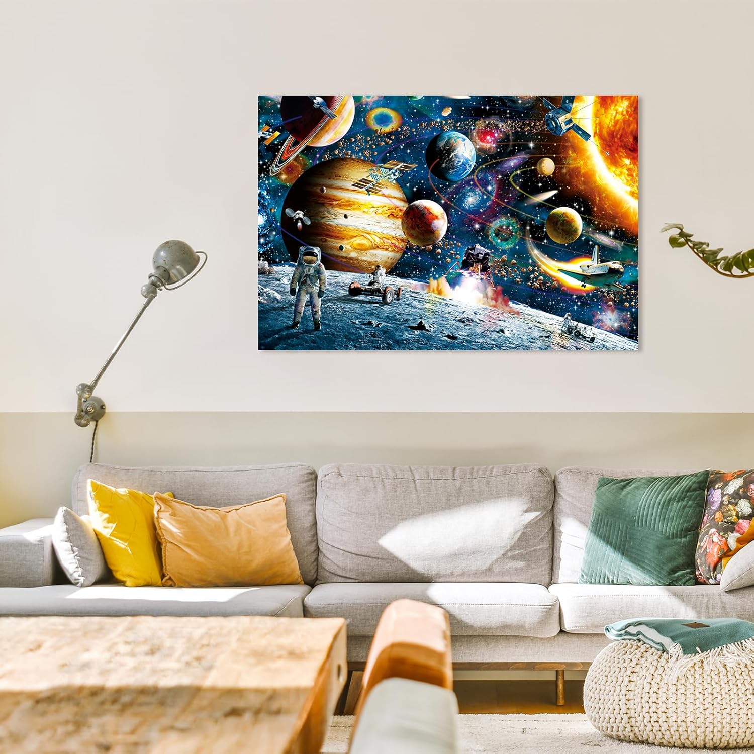 Space Travelers Jigsaw Puzzles, 1000 Piece Puzzle for Adults, Family Puzzles Game, Fun Relaxing Challenging, Impossible Puzzle, Home Wall Decor, Gift for Valentine Friends Parents Kids