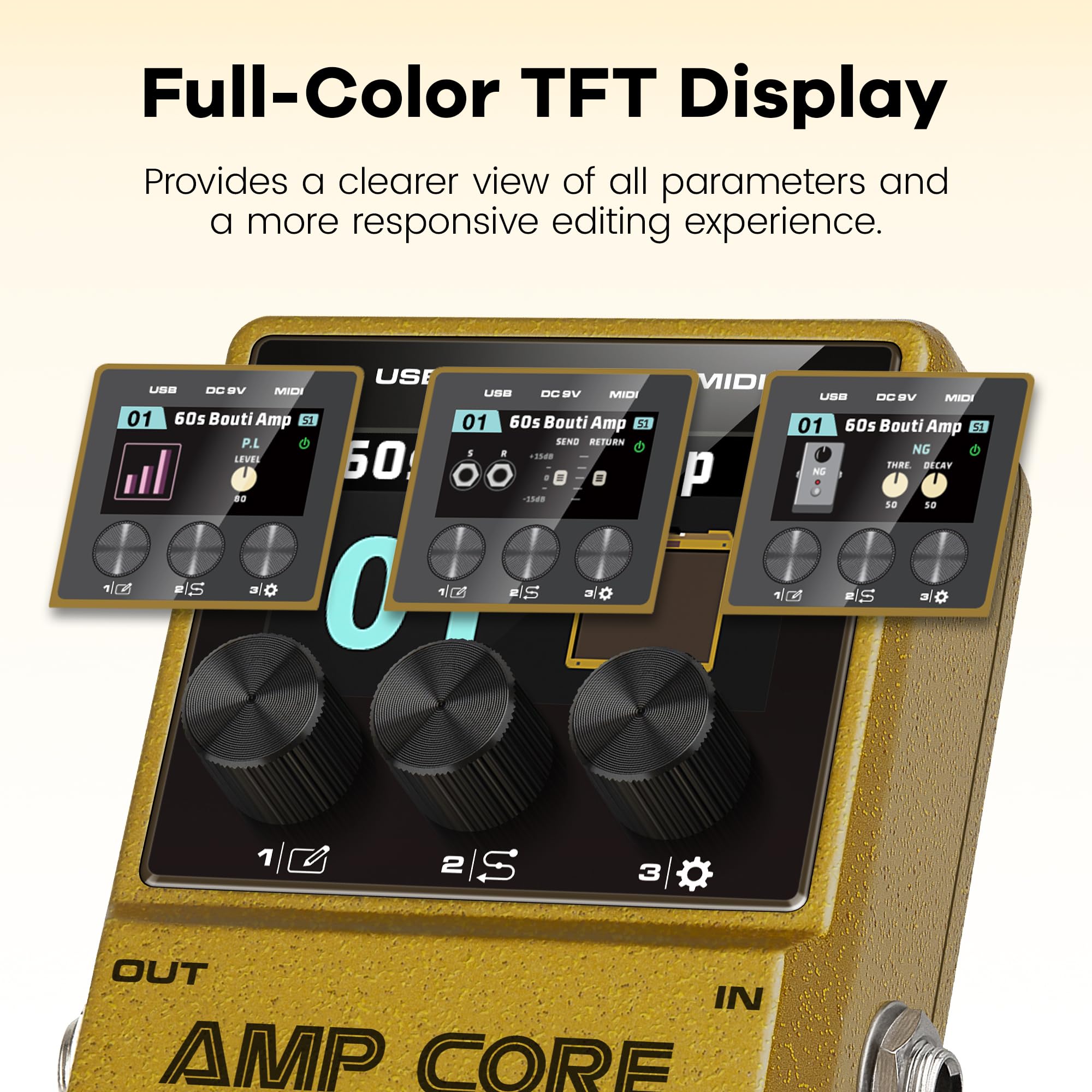 ギター NUX AMP CORE NUX Amp Core Studio 26 Legendary Amp Models, Third-Party IR Loader