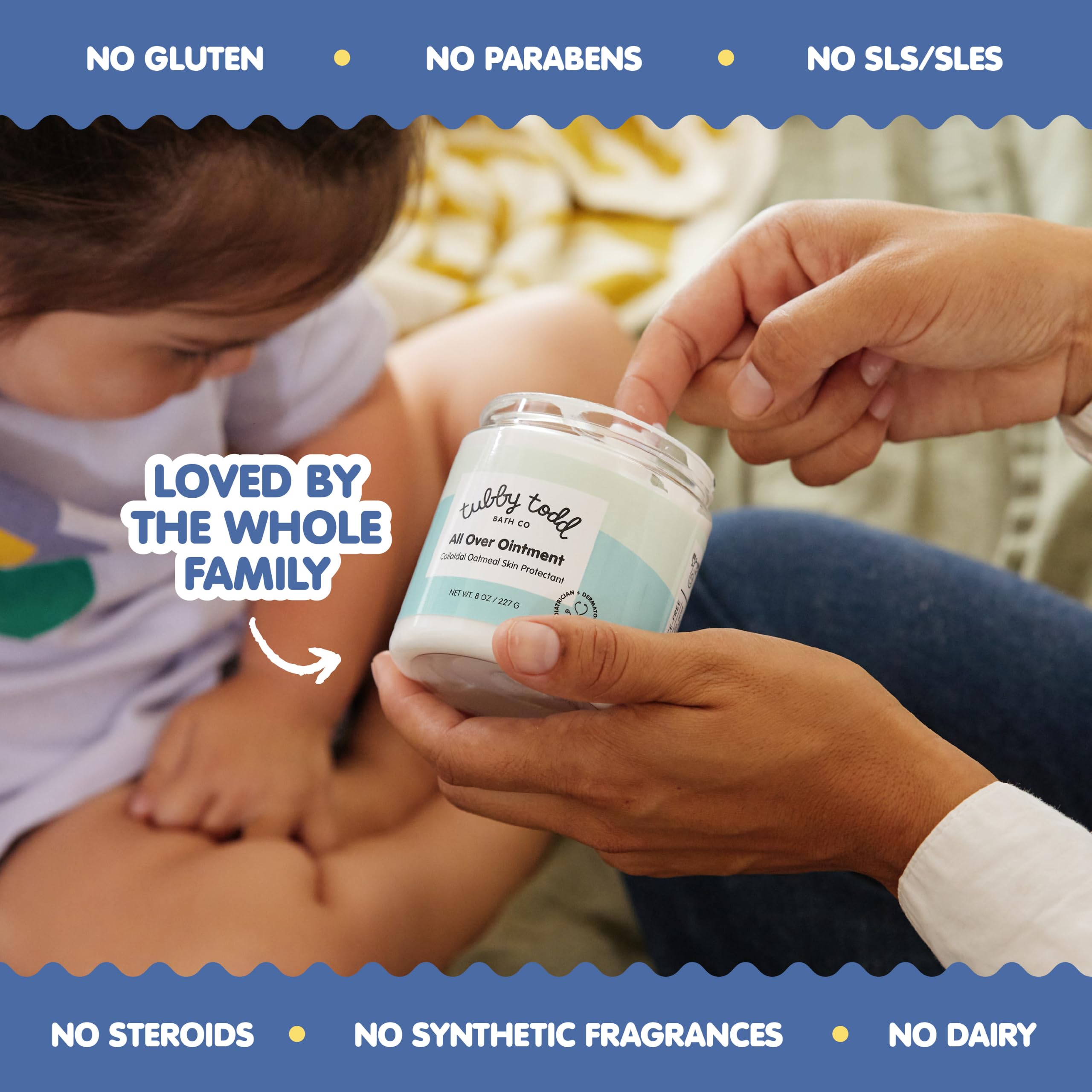 Tubby Todd Lot de 2 pommades pour bébés - Crème anti-eczéma multi-usage pour peaux sensibles - 236,8 g - Sans parfum