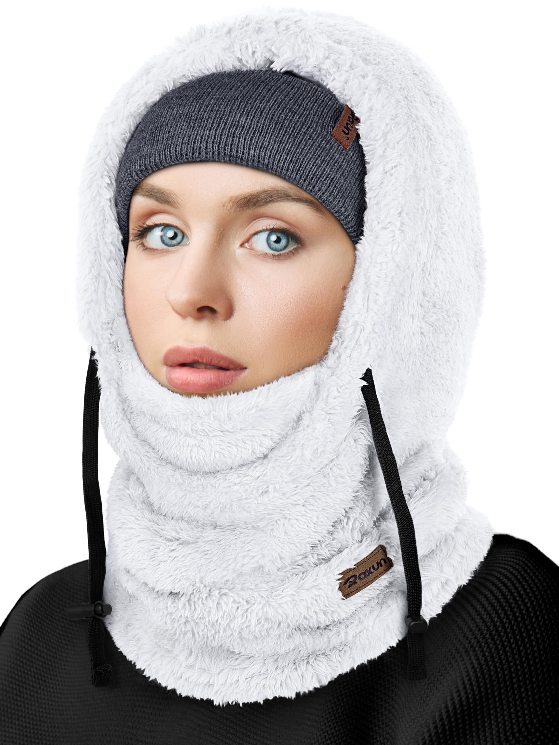 ROXUN Ski Mask Fleece Balaclava Windproof Face Mask Winter Warm Neck Cover Hat Hood for Men Women