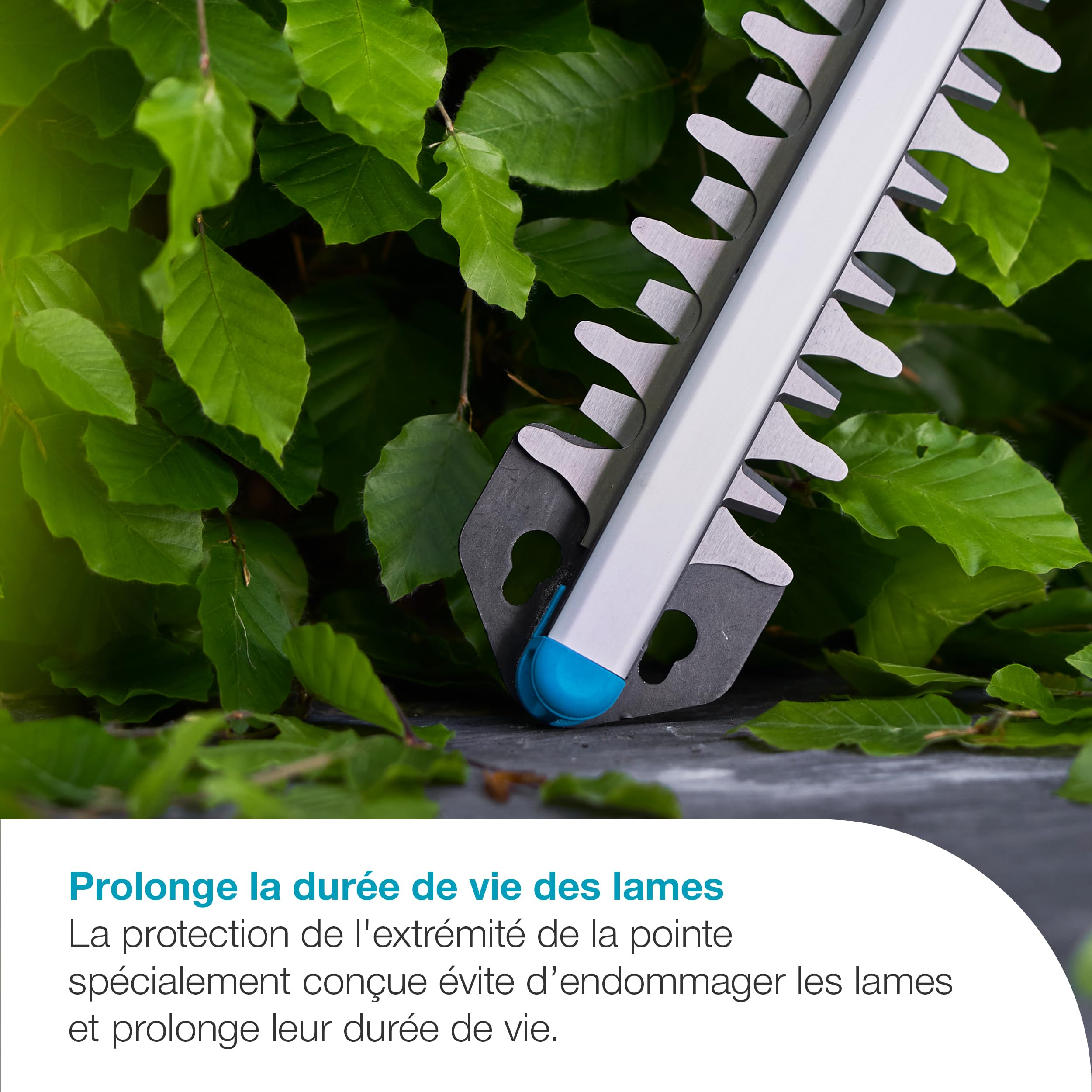 Gardena Taille-Haies EasyCut 55-18V P4A Kit Taille-haie: Lames Double Action, Protecteur de Pointe de Lame, Poignée Ergonomique, Rangement Facile, Coupe sans Fil (14735-20)