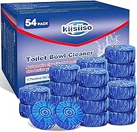 KIISIISO 54-Pack Blue Toilet Bowl Tablets - Drop-in Tank Cleaners for Automatic Scrub, Stain Protection & Fresh Fragrance