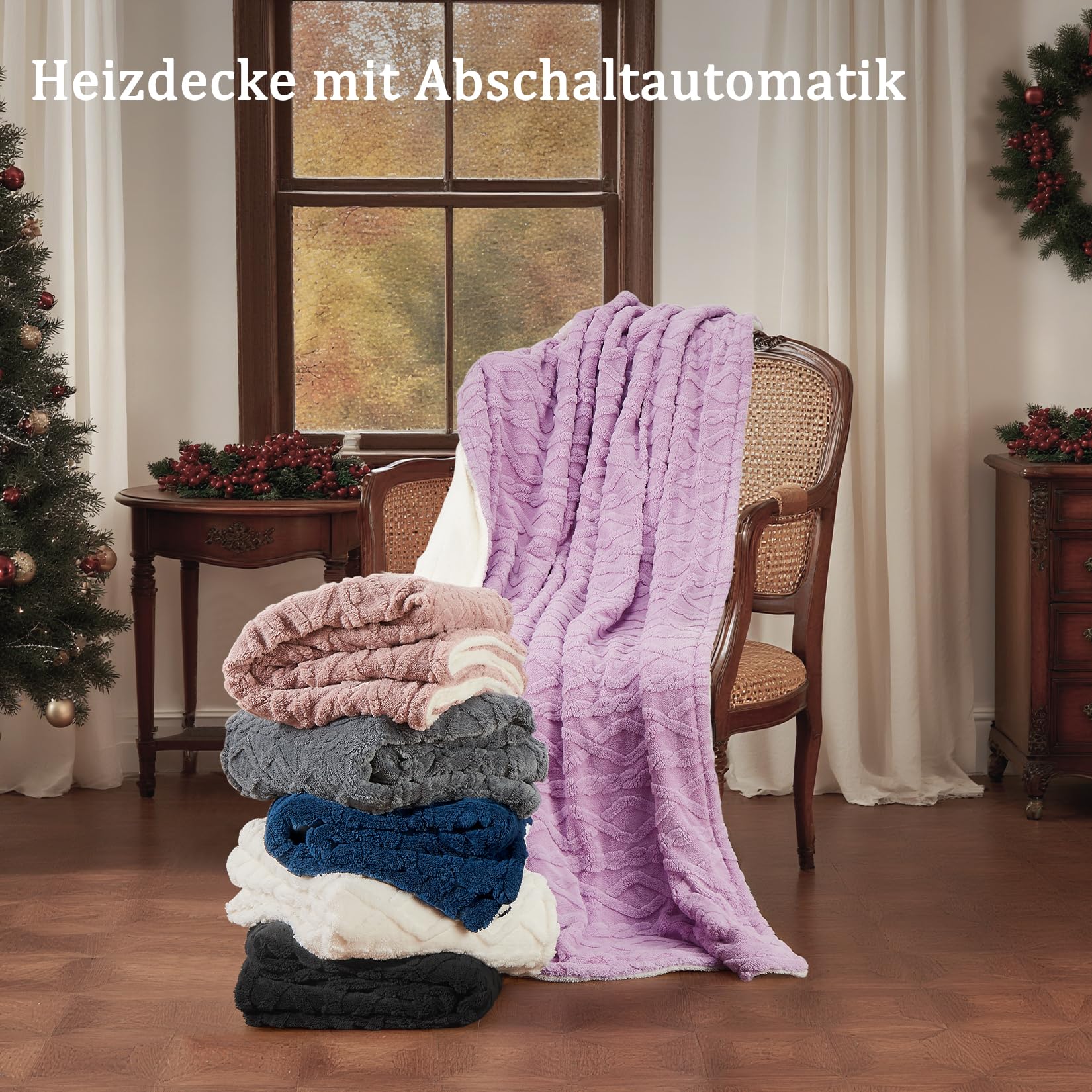 Wärmedecke Polar-Fleece, 6 Heizstufen,Timer,180 * 200cm