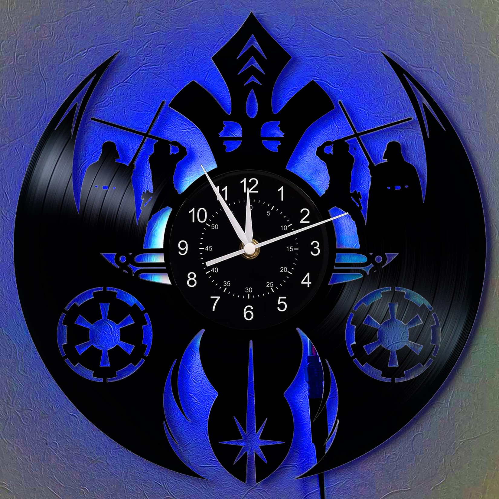 Amazon.com: LED Vinyl Record Wall Clock Sci-Fi Wars Fans Gifts for
