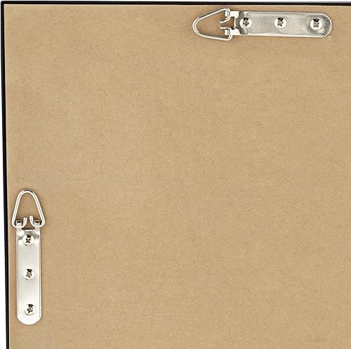 Miniatura 4 de Andrew - Espejo de pared rectangular decorativo para tocador, moderno, marco de metal, ultra delgado, cristal flotante de 24 pulgadas de ancho,