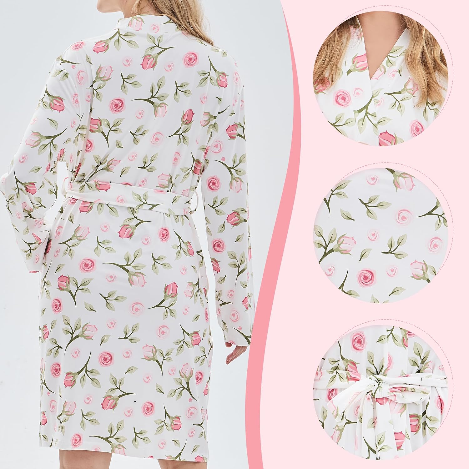 V.&GRIN Mommy and Me Robe and Swaddle Set, Maternity Robe and Matching Baby Blanket | Hospital Outfits Labor Delivery