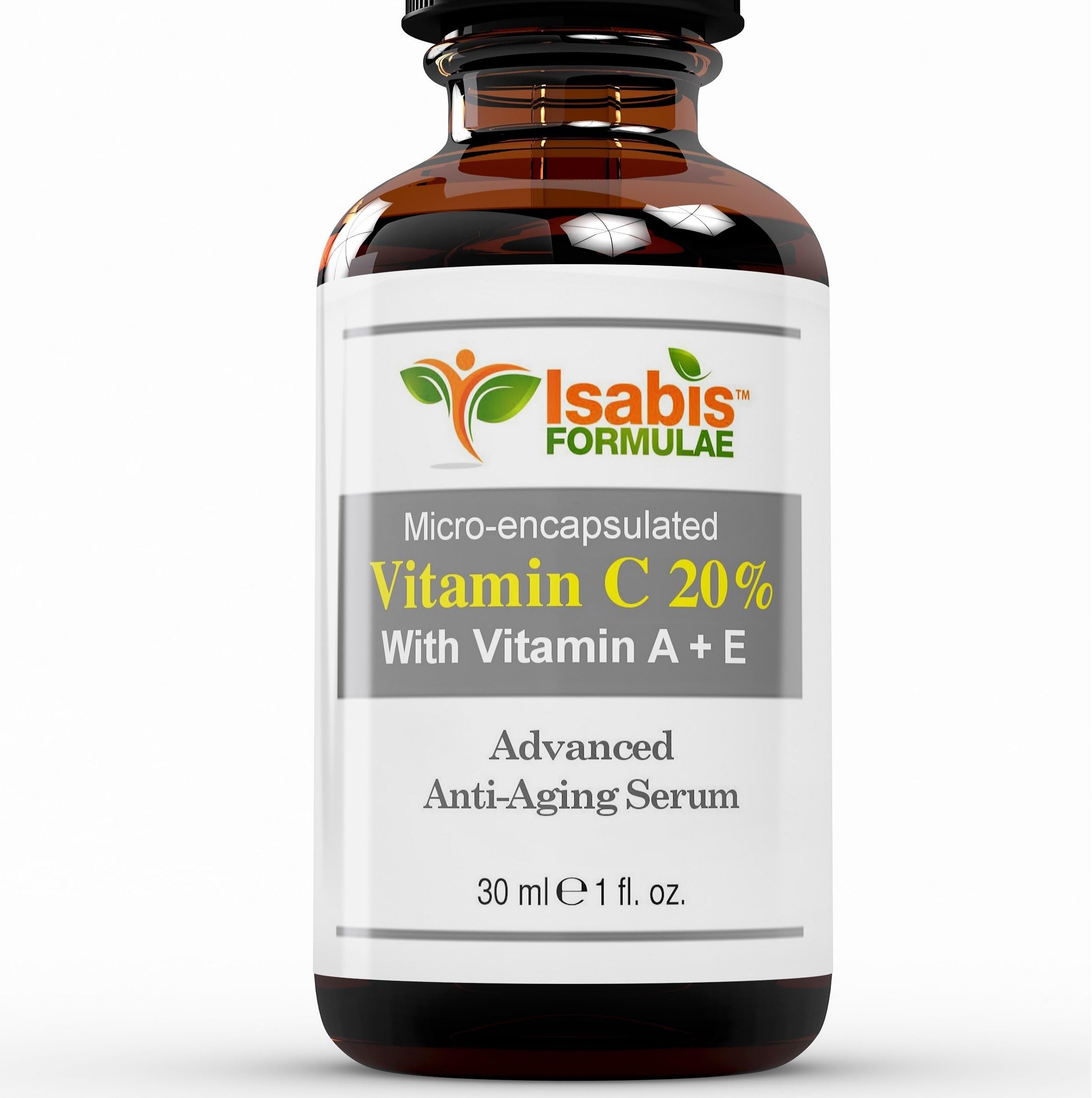 Vitamin-C-Serum For Face - Best Anti-Aging Serum - 20% Vit C + A & E Antioxidant Serum Proven To Reduce Wrinkles, Boost Collagen & Even Skin Tone To Give YOU Smoother, Brighter & Younger Looking Skin. 1 fl oz