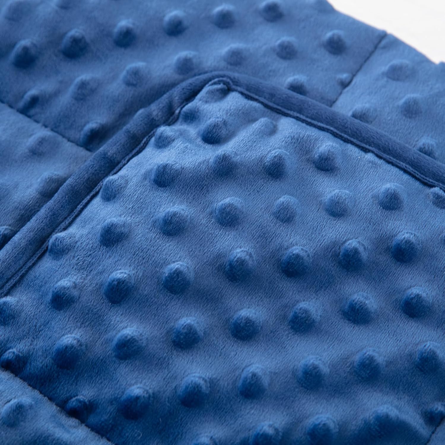 Weighted Blanket with Minky Duvet All Season,Reversible Soft Heavy Weighted Blanket for Adult Blue(7lb,40in*60in)