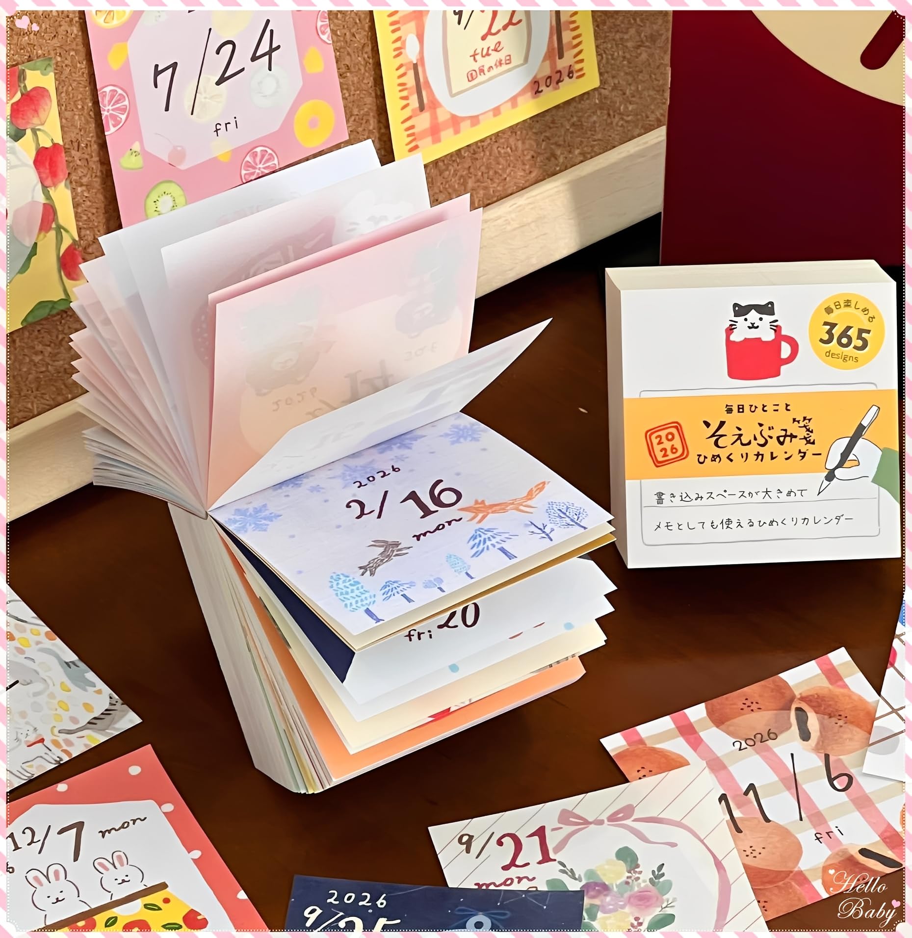 Amazon | 日めくりカレンダー 2026 サイズ 60×60mm ミニ 365日 一日一