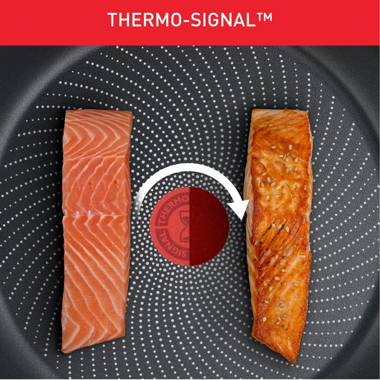 Tefal G28806 Hard Titanium On Poêle à frire 28 cm - Aluminium - Revêtement antiadhésif sans danger - Indicateur de température - Compatible avec tous les feux - Induction - Noir