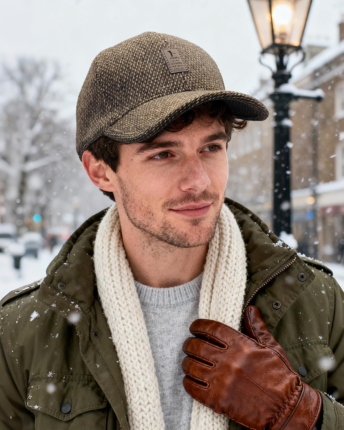 Clakllie Winter Baseball Cap with Ear Flaps Outdoor Sports Cap Warm Earflap Hat for Cold Weather Ushanka Trapper Trooper Hats - Image 2