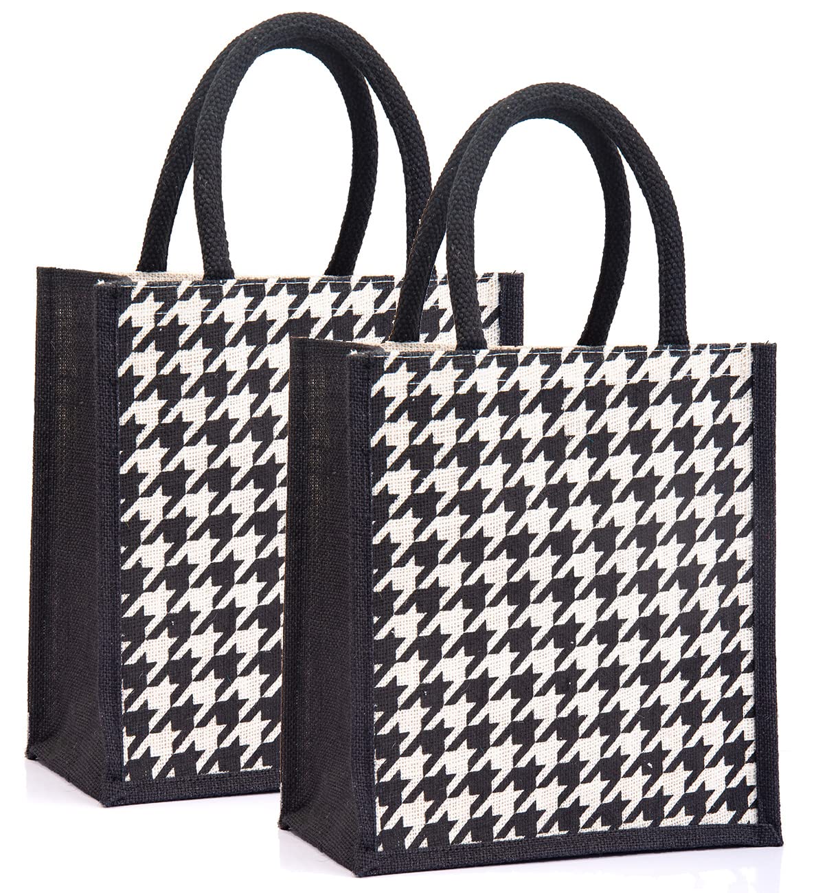 See full amazon price history chart for H&B Jute Bag for Lunch – Lunch Bag, Lunch Box Bag, Tiffin Bag, Tote Bag, Lunch Bag for Kids with Zip, Bottle Holder - Houndstooth Design (2B/W) H&B Jute Bag for Lunch – Lunch Bag, Lunch Box Bag, Tiffin Bag, Tote Bag, Lunch Bag for Kids with Zip, Bottle Holder - Houndstooth Design (2B/W) (B09LQML171) Amazon Price History, Amazon Price Tracker