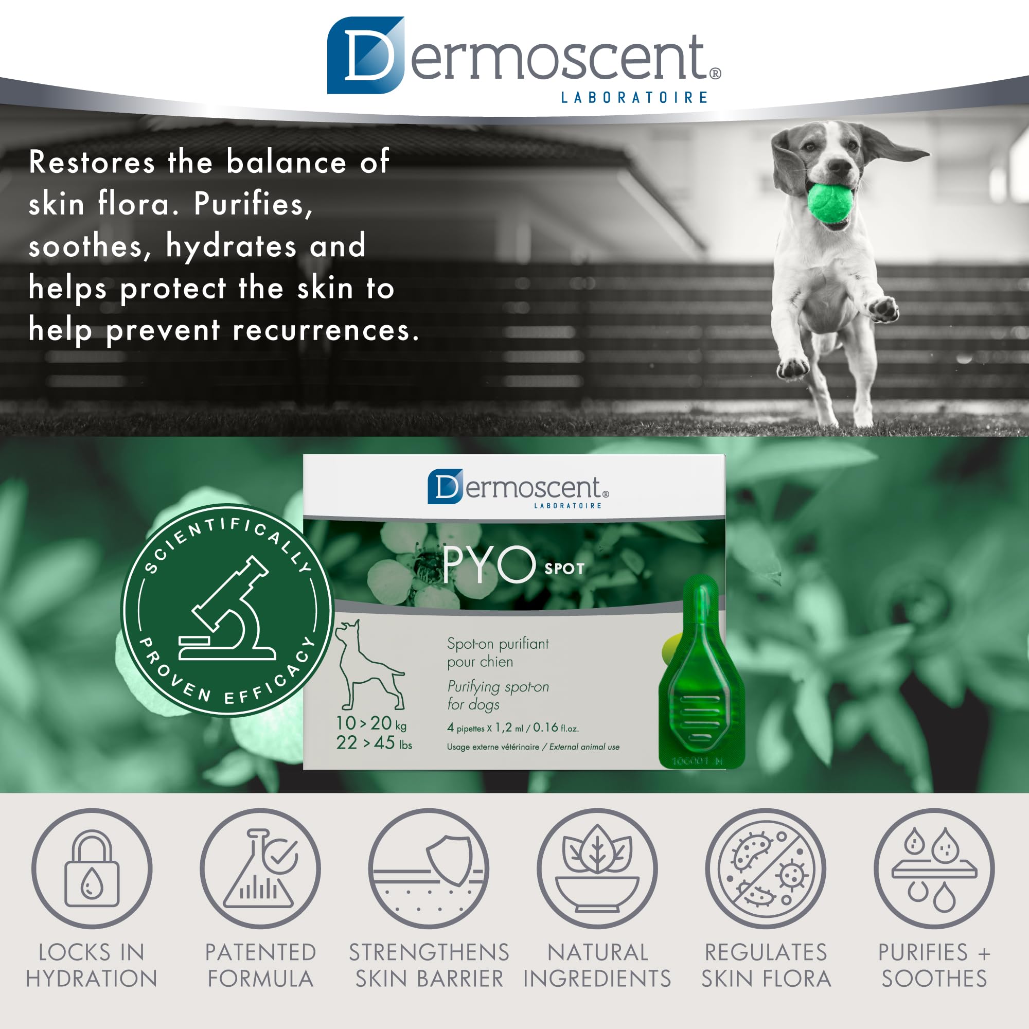 Dermoscent 920-7223 Pyospot 10Kg-20Kg para Perros 4Pip