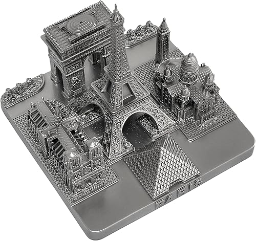 Miniatura 8 de París City Skyline Modelo 3D Landmark Réplica Cuadrado Plata 4 ½ pulgadas