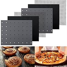 6 Pcs Reusable Liners for Toaster Oven Air Fryer Rectangular Non Stick Oven Mat Air Fryer Tray Replacement Air Fryer Oven Liners for Cuisinart Ninja Kalorik Microwave Toaster Oven