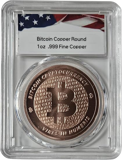 Amazon.com: 1 oz Pure .999 Copper Bitcoin Round Challenge Coin ...
