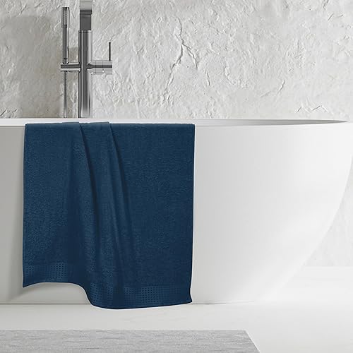 Vista 220 de GLAMBURG Juego de 6 toallas de 100% algodón ultra suave, contiene 2 toallas de baño de 28 x 55 pulgadas, 2 toallas de mano de 16 x 24 pulgadas y 2