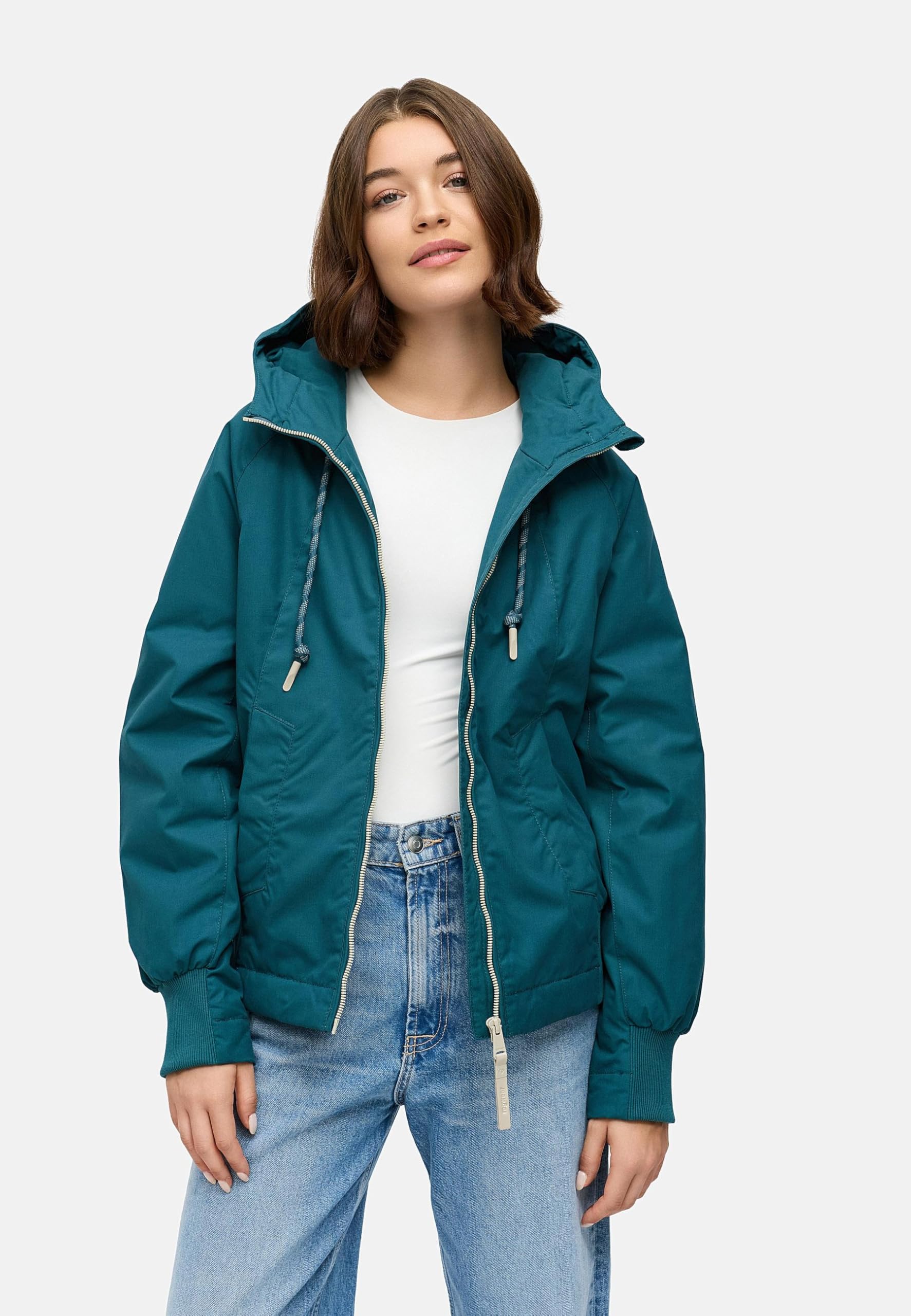 Ragwear Damska lekka kurtka przejściowa z podszewką pluszową i kapturem Lumie YOUMODO XS-XXL