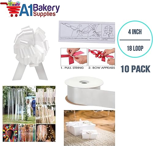 Miniatura 4 de A1BakerySupplies, paquete de 10 lazos para regalo de Navidad, boda
