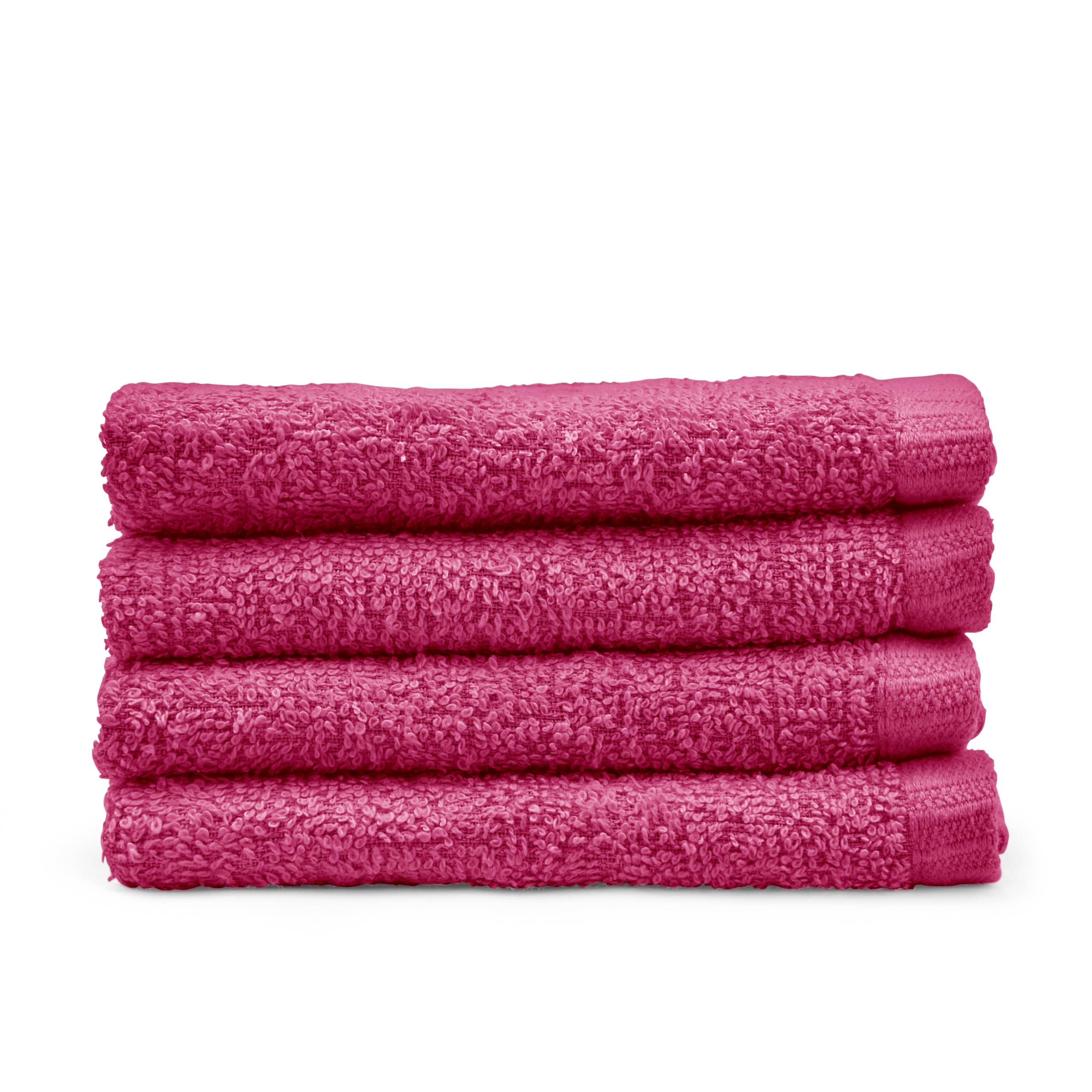 Catherine Lansfield Quick Dry Cotton 30x30 cm 4 Pack Face Cloths Hot Pink, Face Cloth (Set of 4) - Image 3