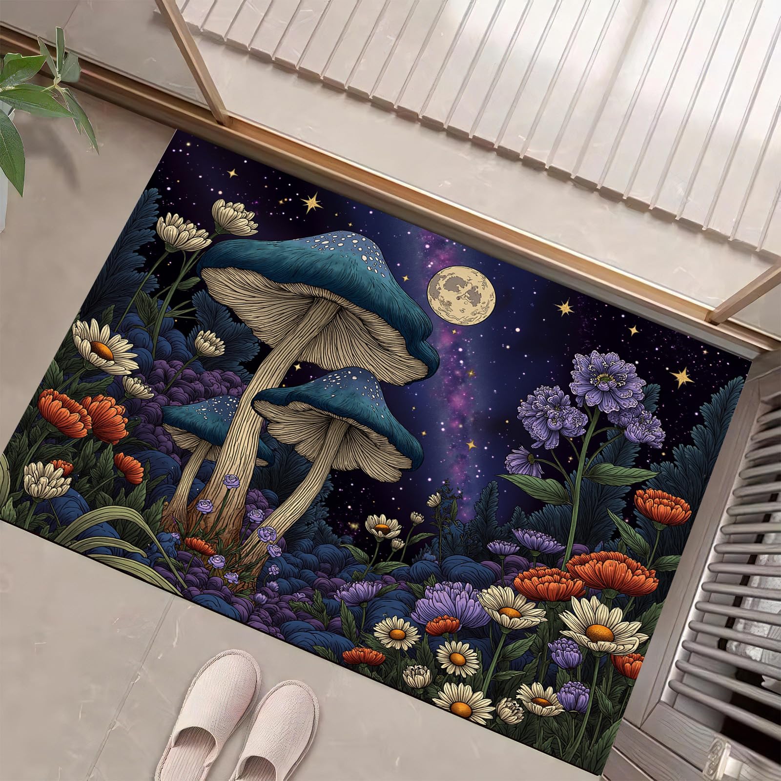 Tapis de porte lavable antidérapant fini les sols sales avec ce paillasson lune