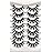Losha Lashes Natural Fluffy Faux Mink Eyelashes Handmade Wispy Lashes 7 Pairs Pack False Lashes for Eye Makeup