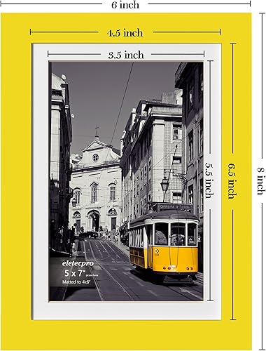 Vista 391 de eletecpro Juego de 10 marcos de fotos de 8.5 x 11 pulgadas, collage de fotos, decoración de pared, fotos de 5 x 7 con paspartú o de 8.5 x 11 Negro