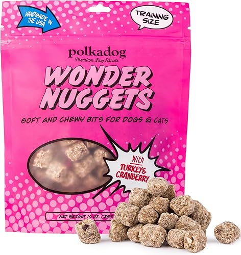Miniatura 10 de Polkadog Peanut Butter Wonder Nuggets - Golosinas para perros veganas, totalmente naturales para entrenamiento de mascotas, aperitivos saludables y