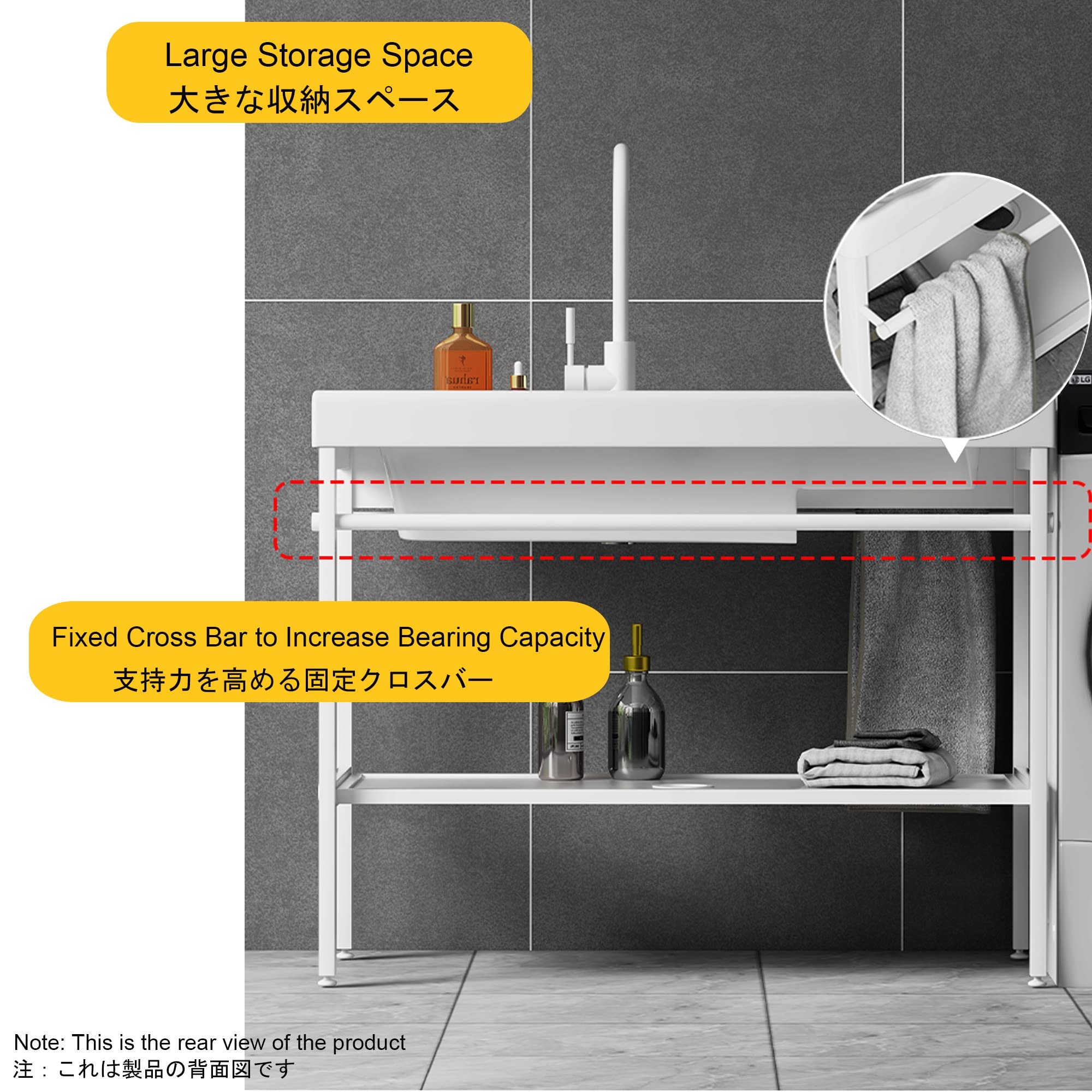 Lavandino In Ceramica Con Piedistallo - Bianco, 70cm, Per Lavanderia O Garage