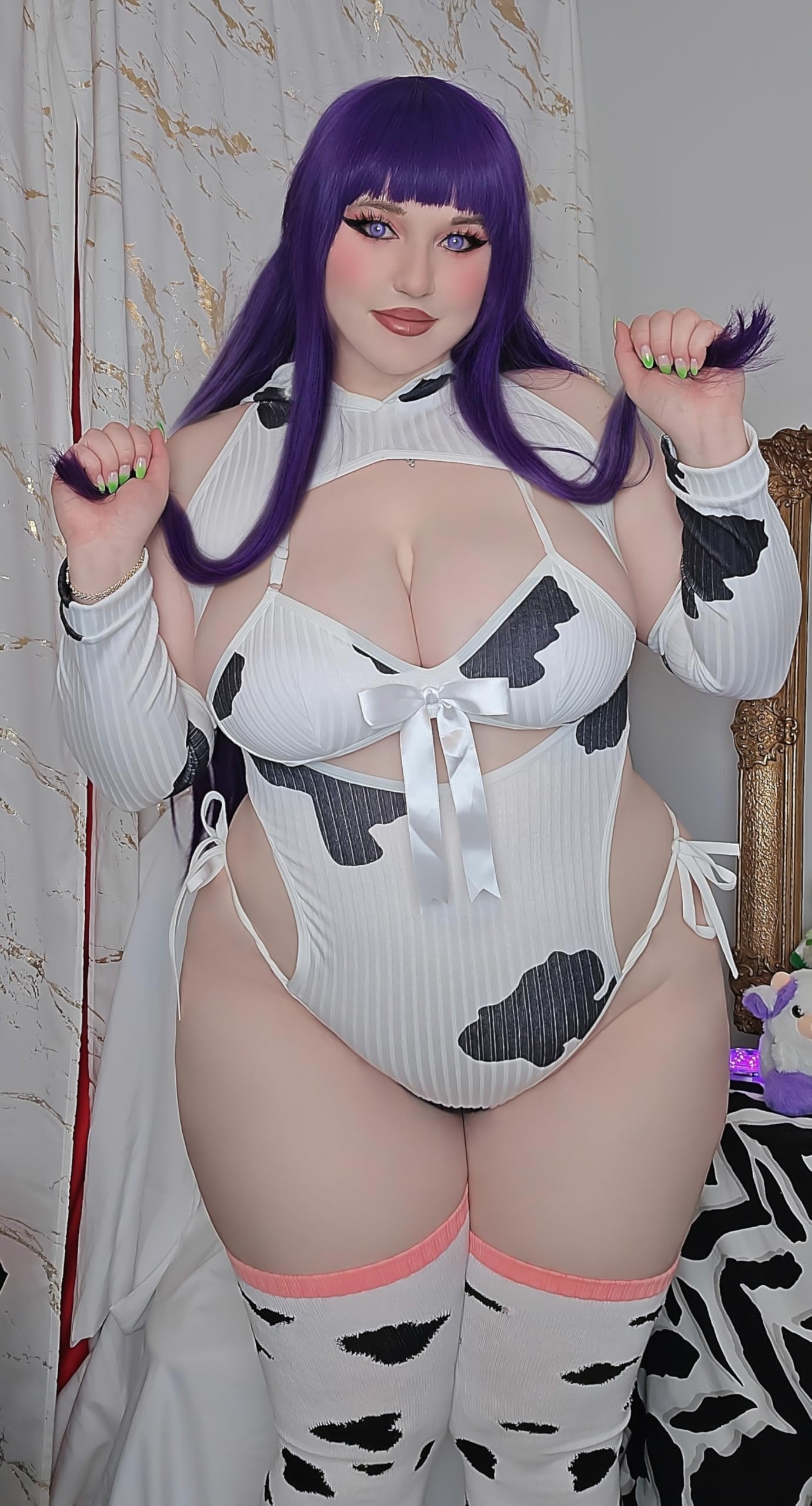 KORURACLUB Costume da cow sexy per cosplay, da donna, costume da mucca, costume da cows, costume da cosplay, lingerie da donna