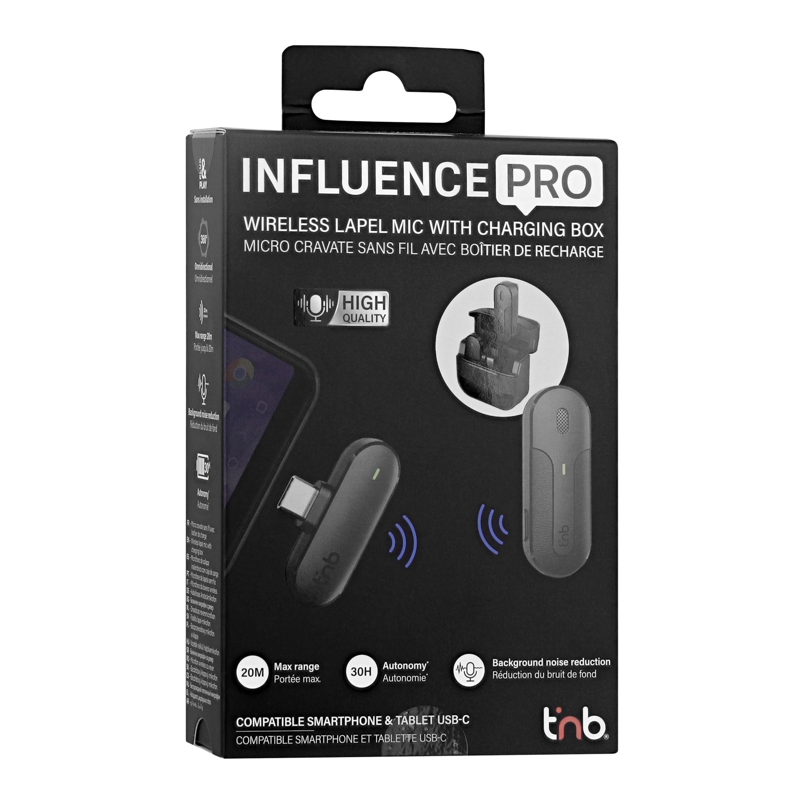 T'nB Buzz Pro - Micro Cravate sans Fil, Réduction de Bruit