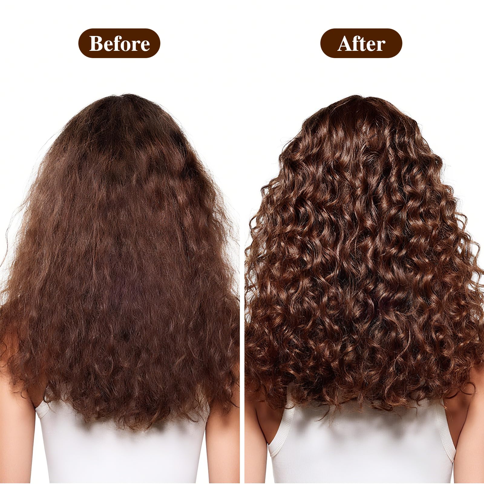 Paquete de 2 mascarillas capilares para cabello dañado, mascarilla capilar de colágeno y tratamiento capilar con queratina, hidratante, reparadora, nutre las máscaras capilares de acondicionamiento 6