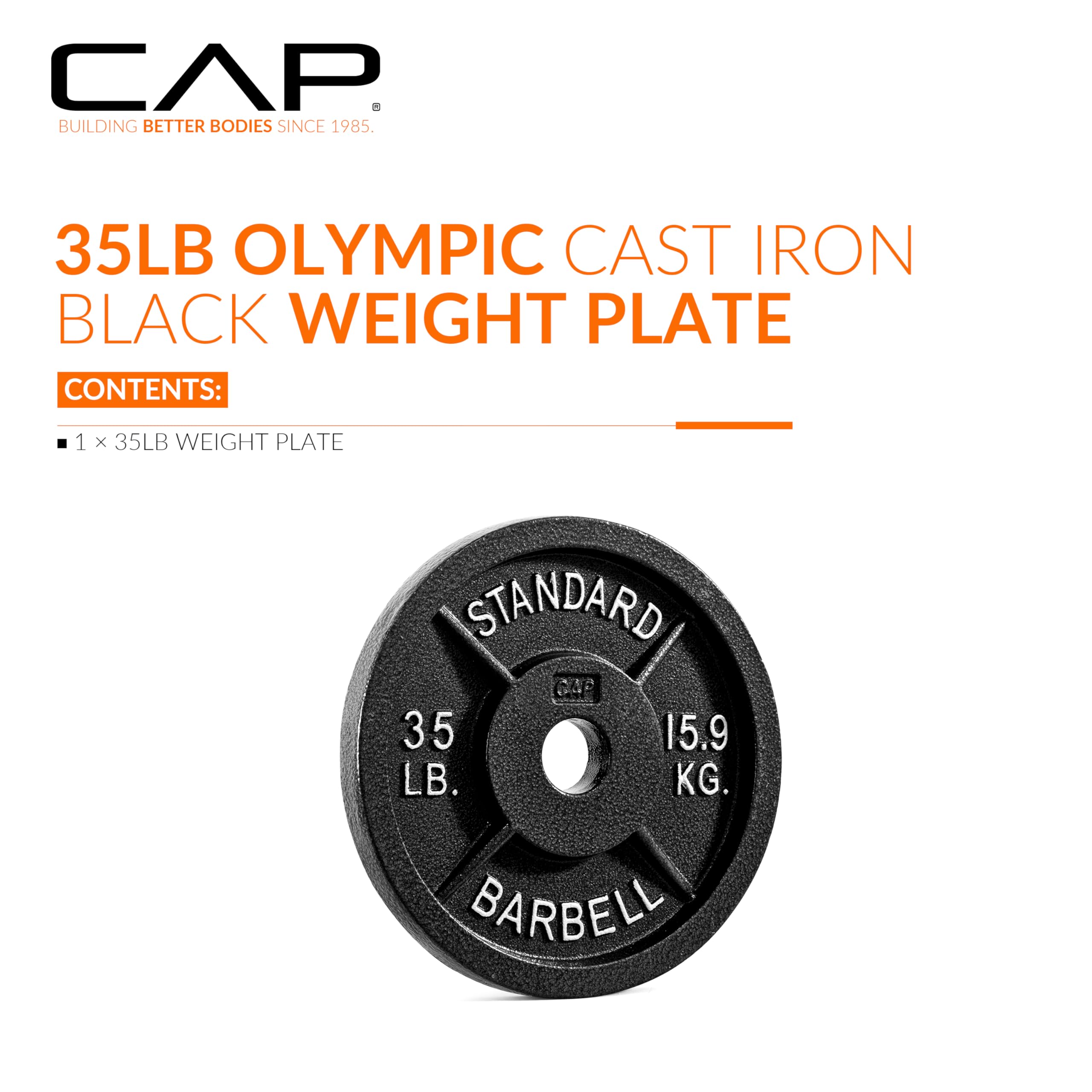 Cap Barbell - Juego de 2 platos olímpicos