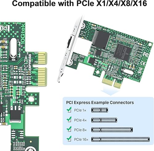 Miniatura 7 de Adaptador de red convergente (NIC) Gigabit Ethernet 101001000Mbps con chip Intel 82576  Tarjeta de red Ethernet PCI Express  Puertos de cobre RJ45