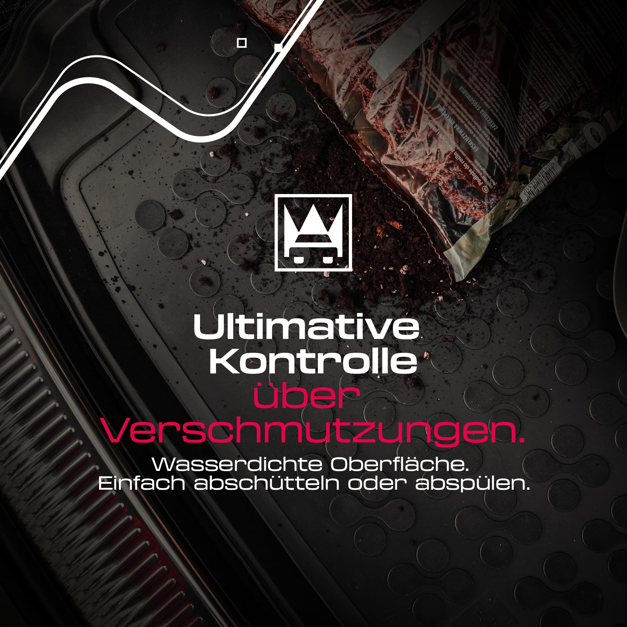 M MOTOS Gumowa mata samochodowa pasuje do Honda Civic VIII 2006-2011 Zwiększ komfort podróży dzięki macie antypoślizgowej - mata do bagażnika na każdą pogodę, ochrona przed zabrudzeniami
