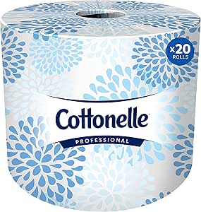 Cottonelle Professional Standard Roll Toilet Paper (13135), 2-Ply, White, Compact Case for Easy Storage, (451 Sheets/Roll, 20 Rolls/Case, 9,020 Sheets/Case)