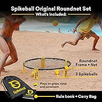 Vista 4 de Spikeball 3 Ball Juego Original de Red Redonda - Incluye 3 Pelotas, Red y Bolsa