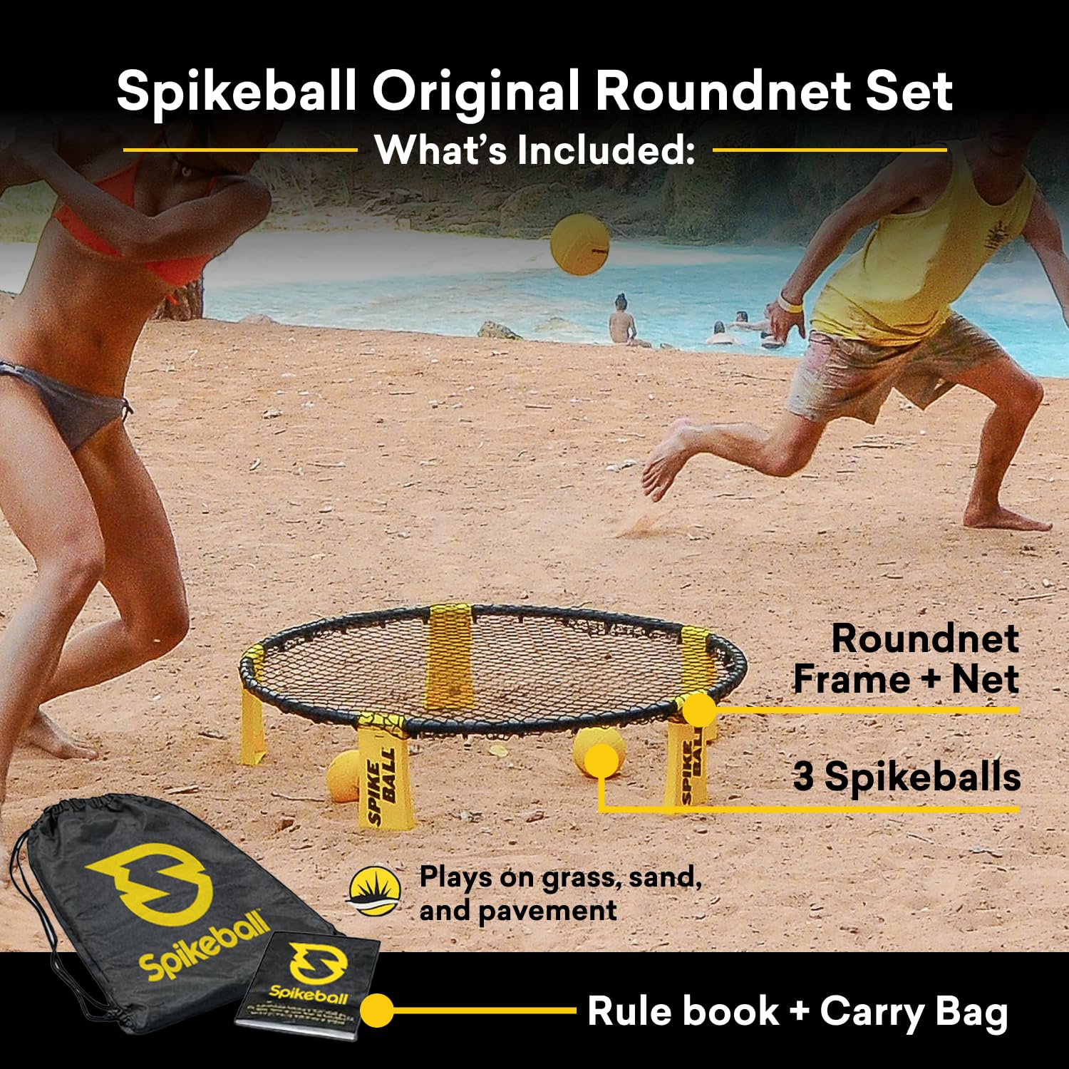 Amazon.co.jp: Spikeball 3 ボール ゲームセット - 若者や家族向け