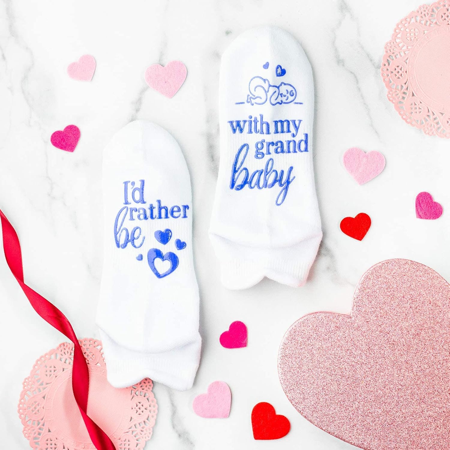 Lavley Funny Grandparent Socks - Gift For Grandmas & Expecting Grandparents (I'd Rather Be) One Size - Image 8