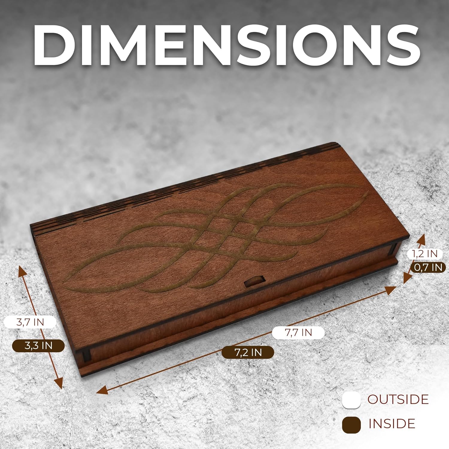 Personalized Gift Box Small Wood - Wooden Trinket Boxes for Women, Custom Name Gift Card Holders Unique Box, Handcrafted Keepsake Storage with Hinged Lid for Memory, Jewellery, Treasure or Dcor